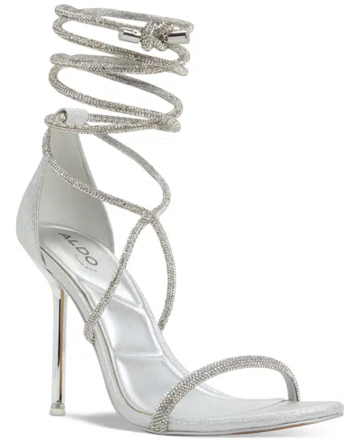 Aldo Women's Caladonia Lace-up Dress Sandals In Silver Metallic