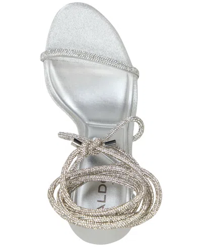Aldo Women's Caladonia Lace-up Dress Sandals In Silver Metallic