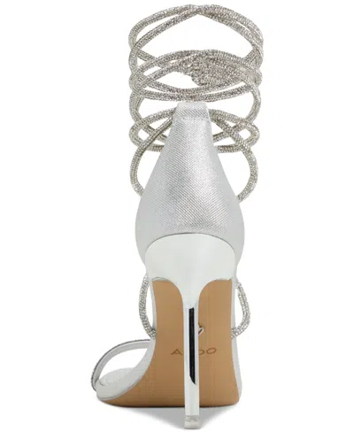 Aldo Women's Caladonia Lace-up Dress Sandals In Silver Metallic