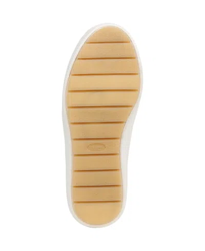 Dr. Scholl's Women's Time Off Win Lace Up Platform Sneakers In White Sand Faux Leather