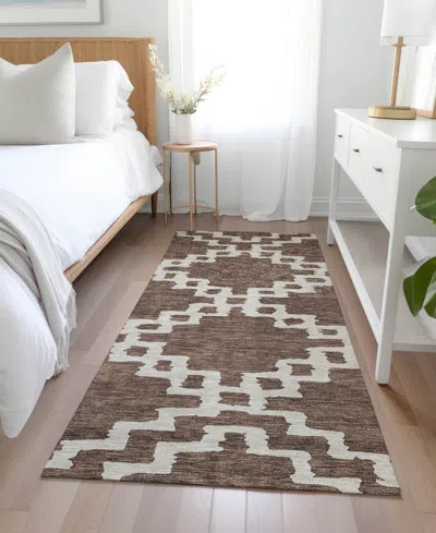 Addison Chantille Machine Washable Acn902 2'3"x7'6" Runner Area Rug In Brown