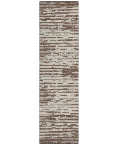 Addison Chantille Machine Washable Acn888 2'3"x7'6" Runner Area Rug In Brown