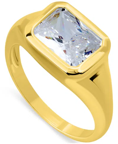 Giani Bernini Cubic Zirconia Bezel Solitaire Ring In Sterling Silver, Exclusively At Macy's (also Available In 18k In Gold