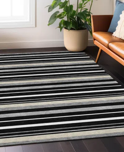 Addison Chantille Machine Washable Acn879 8'x10' Area Rug In Black