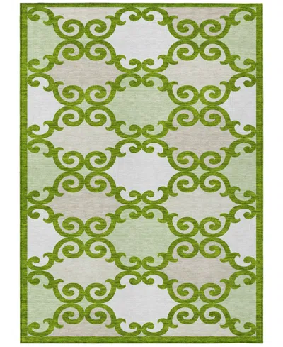 Addison Chantille Machine Washable Acn883 3'x5' Area Rug In Lime