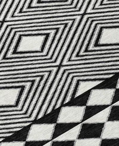 Addison Chantille Machine Washable Acn898 9'x12' Area Rug In Black