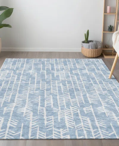 Addison Chantille Machine Washable Acn906 5'x7'6" Area Rug In Mist