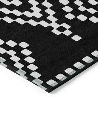 Addison Chantille Machine Washable Acn891 5'x7'6" Area Rug In Black
