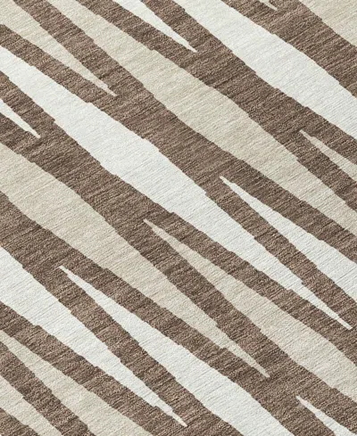 Addison Chantille Machine Washable Acn881 9'x12' Area Rug In Brown