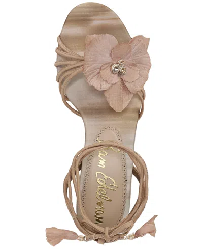 Sam Edelman Women's Carla Sandals In Ecru Beige Silk