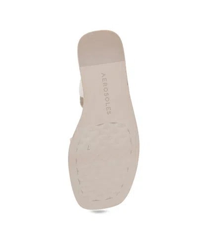 Aerosoles Women's Bora Wedge Sandals In Stone Rouched Elastic Fabric