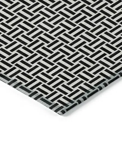 Addison Chantille Machine Washable Acn911 5'x7'6" Area Rug In Black
