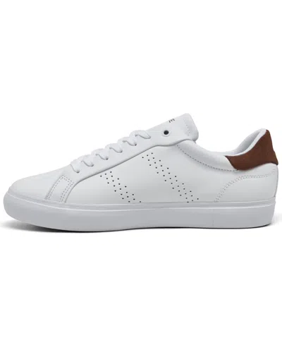 Lacoste Perforated Leather Sneakers In White