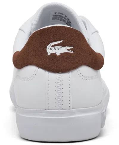 Lacoste Perforated Leather Sneakers In White