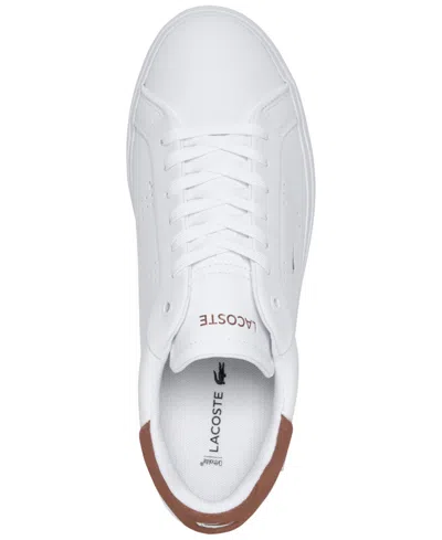 Lacoste Perforated Leather Sneakers In White