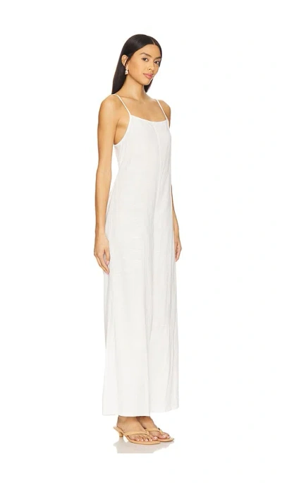 L*space Lspace Jaida Open Back Cotton Cover-up Jumpsuit In White