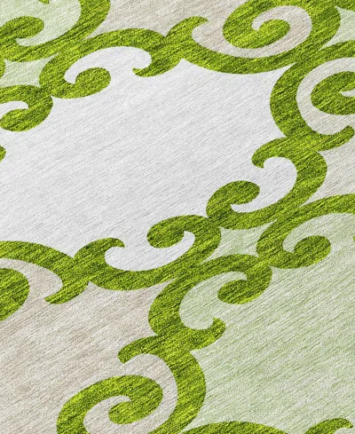 Addison Chantille Machine Washable Acn883 9'x12' Area Rug In Lime