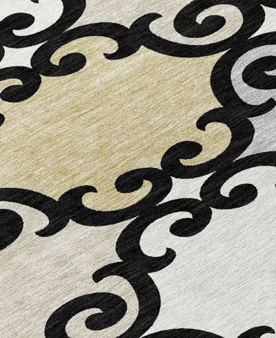 Addison Chantille Machine Washable Acn883 2'6"x3'10" Area Rug In Black