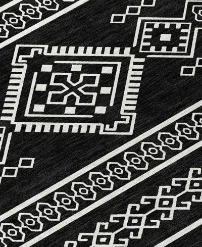 Addison Chantille Machine Washable Acn901 3'x5' Area Rug In Black