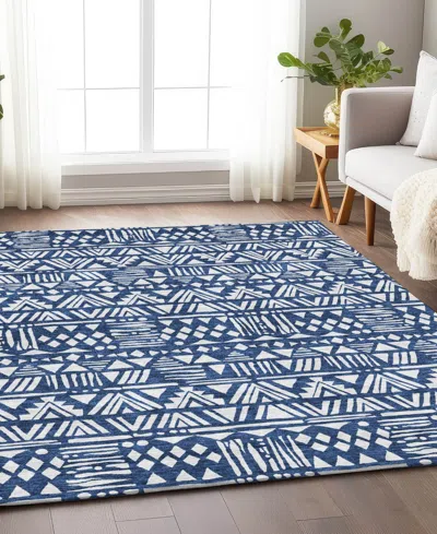 Addison Chantille Machine Washable Acn907 3'x5' Area Rug In Navy