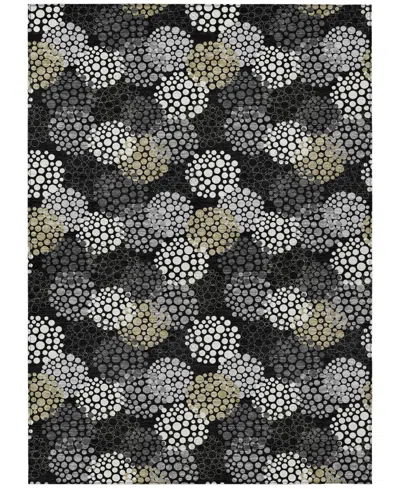 Addison Chantille Machine Washable Acn908 5'x7'6" Area Rug In Black