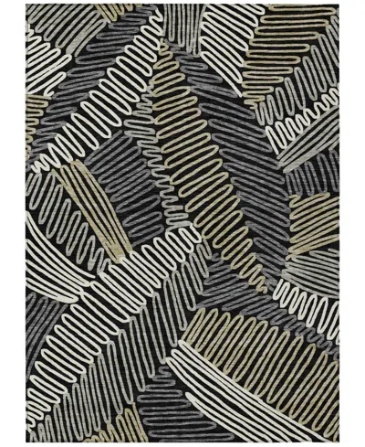Addison Chantille Machine Washable Acn904 9'x12' Area Rug In Black