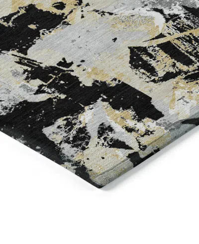 Addison Chantille Machine Washable Acn885 2'6"x3'10" Area Rug In Black