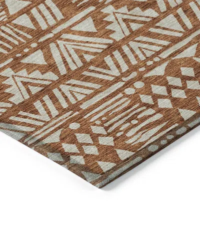 Addison Chantille Machine Washable Acn907 5'x7'6" Area Rug In Terracotta
