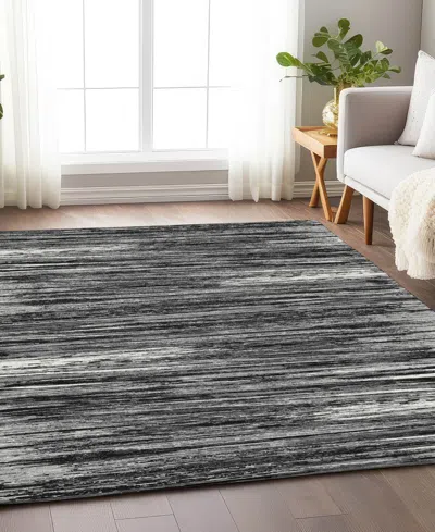 Addison Chantille Machine Washable Acn896 3'x5' Area Rug In Black