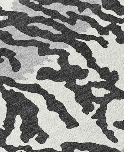 Addison Chantille Machine Washable Acn873 2'3"x7'6" Runner Area Rug In Black