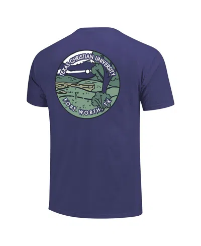 Image One Men's And Women's Purple Tcu Horned Frogs Scenic Comfort Colors T-shirt In Purple