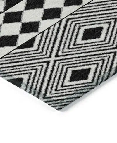 Addison Chantille Machine Washable Acn898 5'x7'6" Area Rug In Black