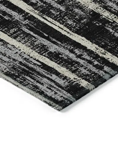 Addison Chantille Machine Washable Acn892 2'3"x7'6" Runner Area Rug In Black