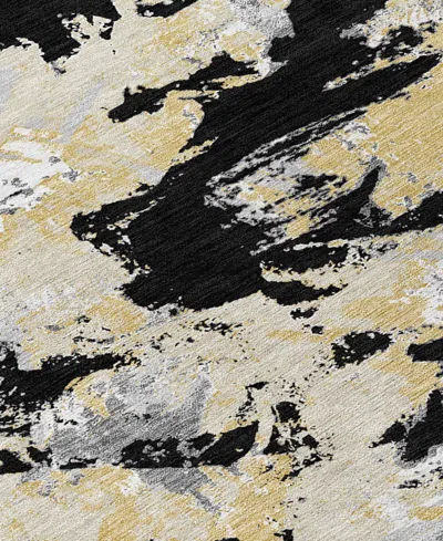 Addison Chantille Machine Washable Acn885 5'x7'6" Area Rug In Black