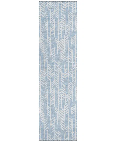 Addison Chantille Machine Washable Acn906 2'3"x7'6" Runner Area Rug In Mist