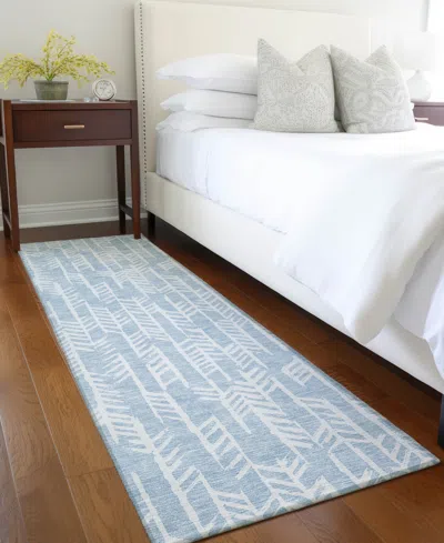 Addison Chantille Machine Washable Acn906 2'3"x7'6" Runner Area Rug In Mist