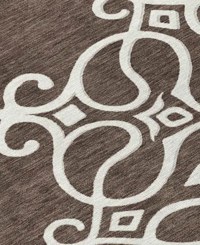 Addison Chantille Machine Washable Acn874 5'x7'6" Area Rug In Chocolate