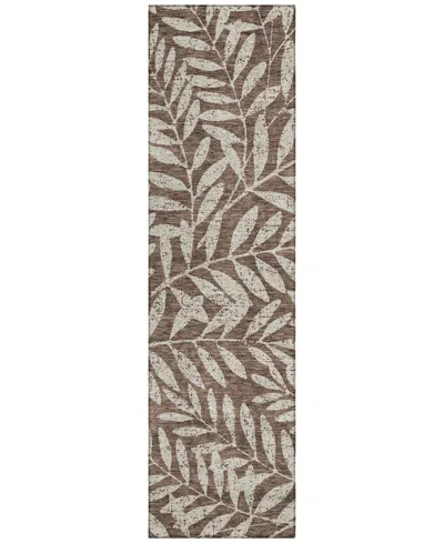 Addison Chantille Machine Washable Acn899 2'3"x7'6" Runner Area Rug In Brown