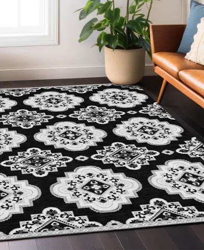 Addison Chantille Machine Washable Acn878 3'x5' Area Rug In Black