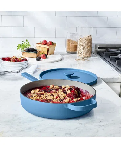 The Cellar Enameled Cast Iron 3.5-qt Braiser, Exclusively At Macy's In Blue