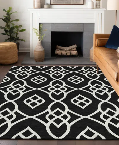 Addison Chantille Machine Washable Acn884 9'x12' Area Rug In Black