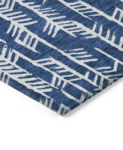 Addison Chantille Machine Washable Acn906 2'3"x7'6" Runner Area Rug In Navy