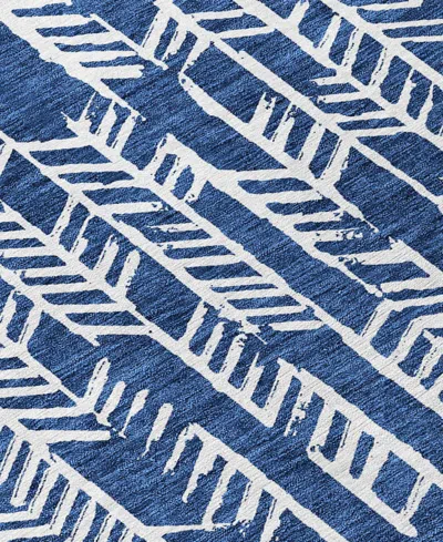 Addison Chantille Machine Washable Acn906 2'3"x7'6" Runner Area Rug In Navy