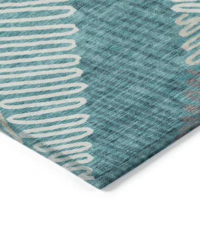 Addison Chantille Machine Washable Acn904 5'x7'6" Area Rug In Teal