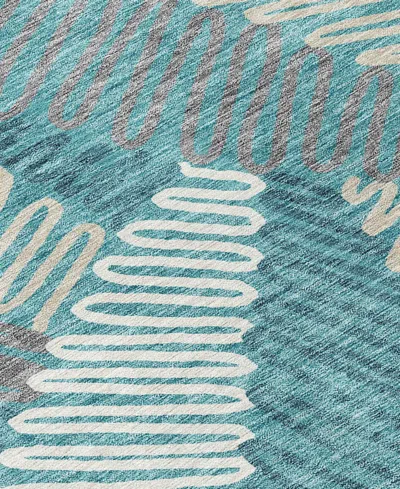 Addison Chantille Machine Washable Acn904 5'x7'6" Area Rug In Teal