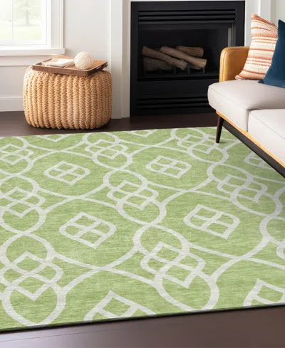 Addison Chantille Machine Washable Acn884 5'x7'6" Area Rug In Sage