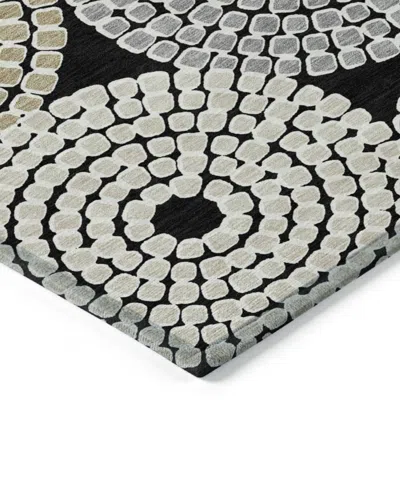 Addison Chantille Machine Washable Acn882 5'x7'6" Area Rug In Black