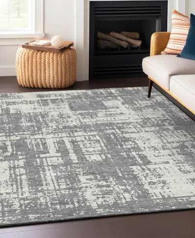 Addison Chantille Machine Washable Acn895 8'x10' Area Rug In Gray