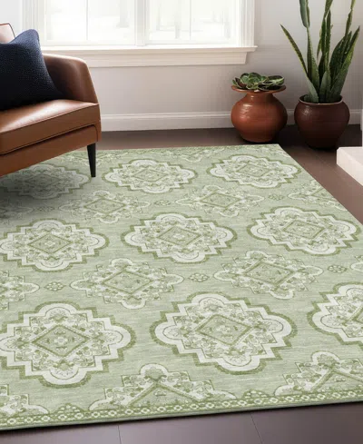 Addison Chantille Machine Washable Acn878 9'x12' Area Rug In Sage