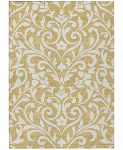 Addison Chantille Machine Washable Acn875 9'x12' Area Rug In Gold